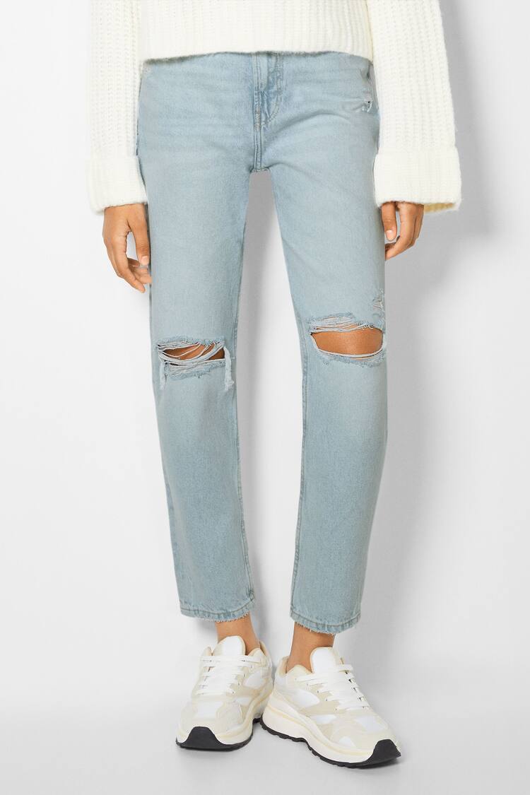 Ripped mom jeans