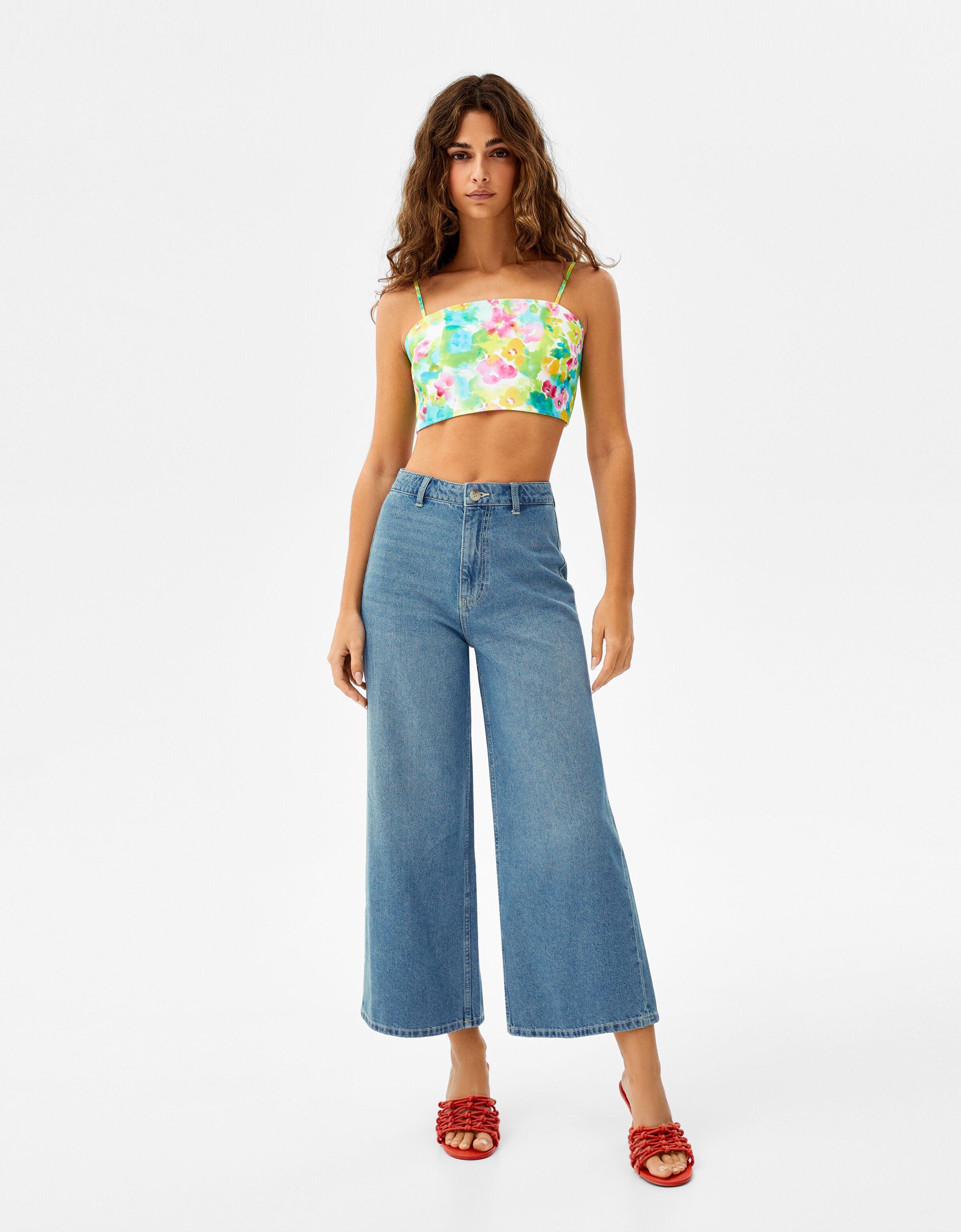 Culotte jeans - Woman | Bershka