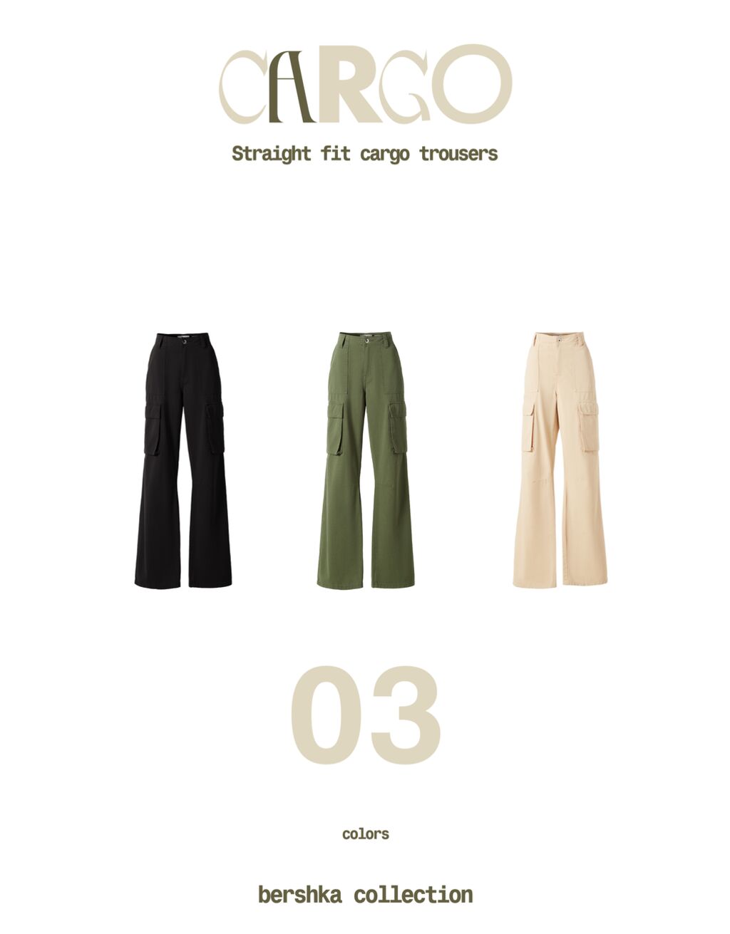 Straight fit cargo trousers