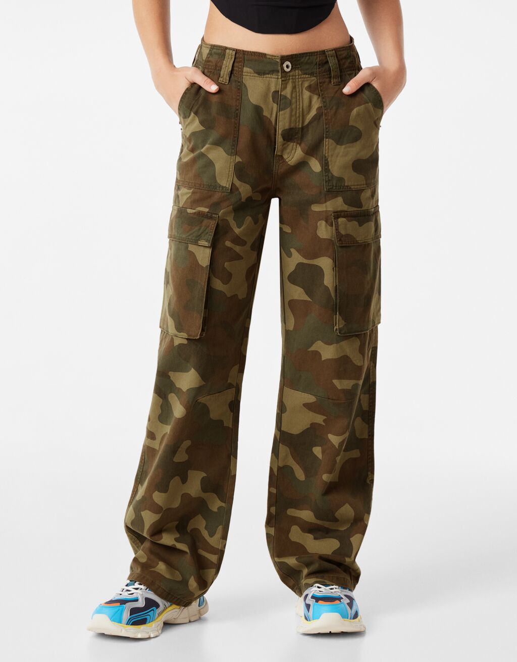 Pantaloni militari straight fit
