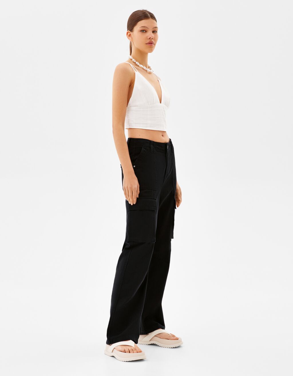 Pantalon regular coupe cargo