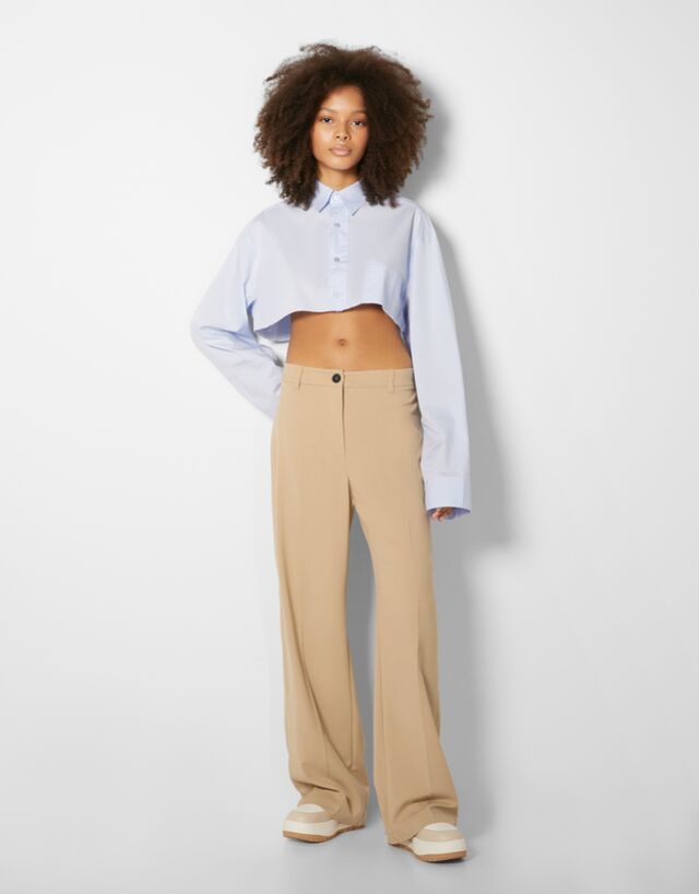 straight leg pants bershka