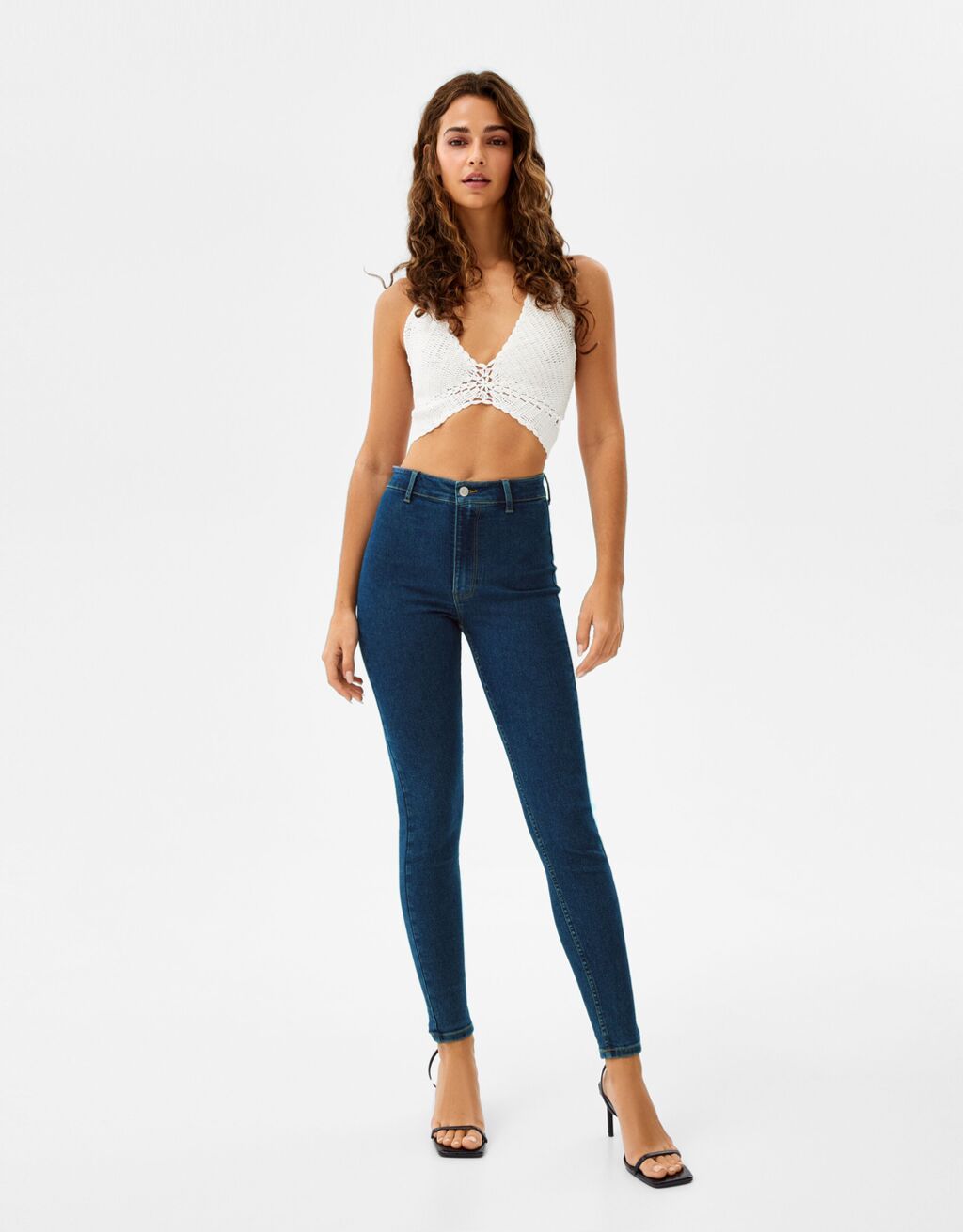 Super high-waist jeggings - Woman | Bershka