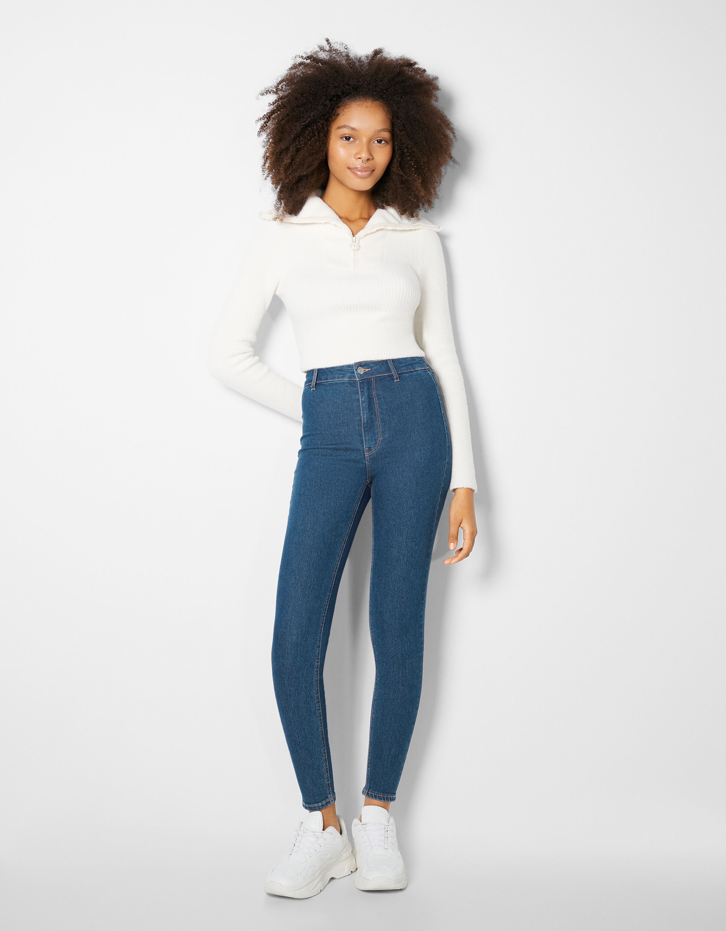 Multicolored 38                  EU discount 89% WOMEN FASHION Jeans Print Bershka Jeggings & Skinny & Slim 