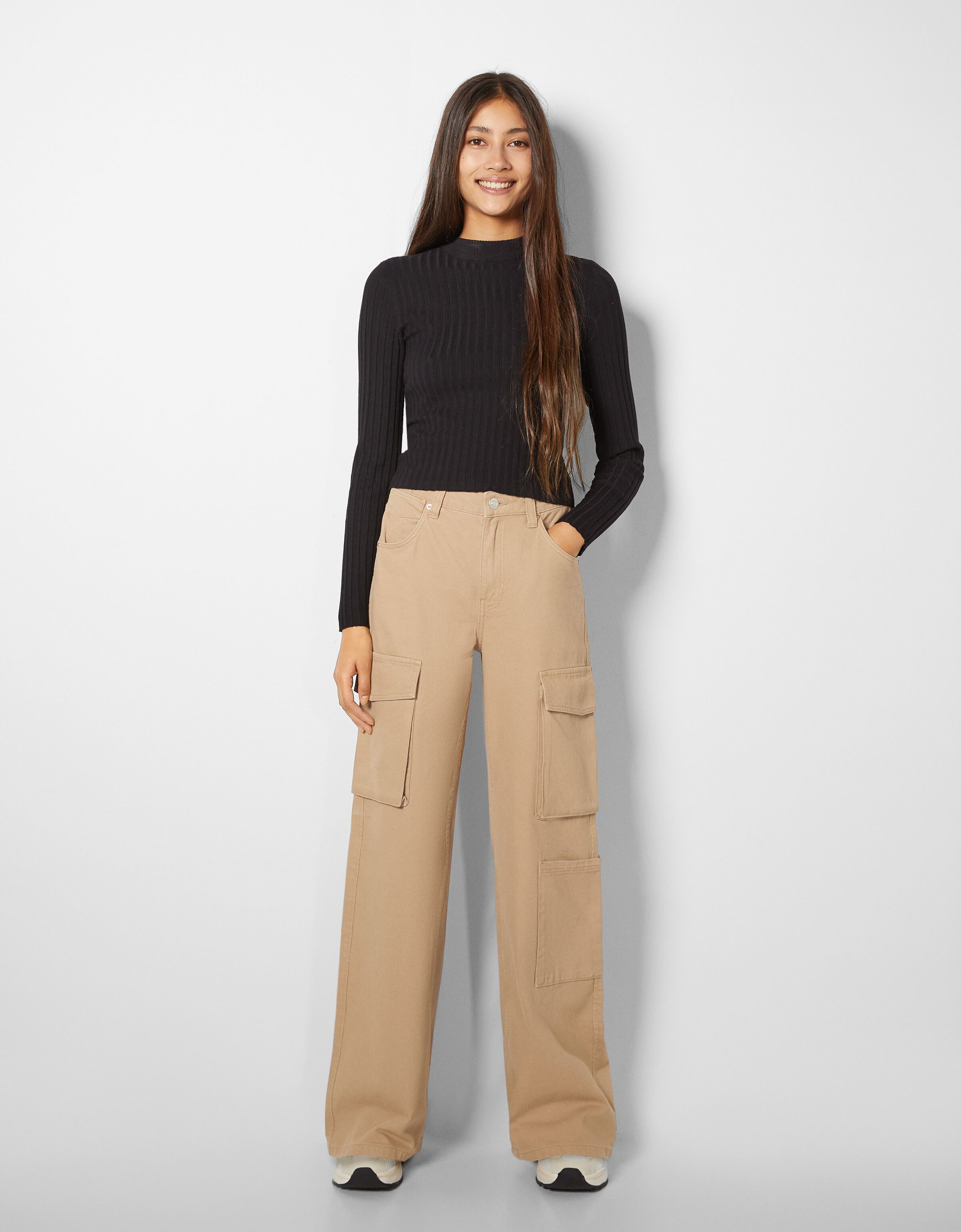 wide utility trousers