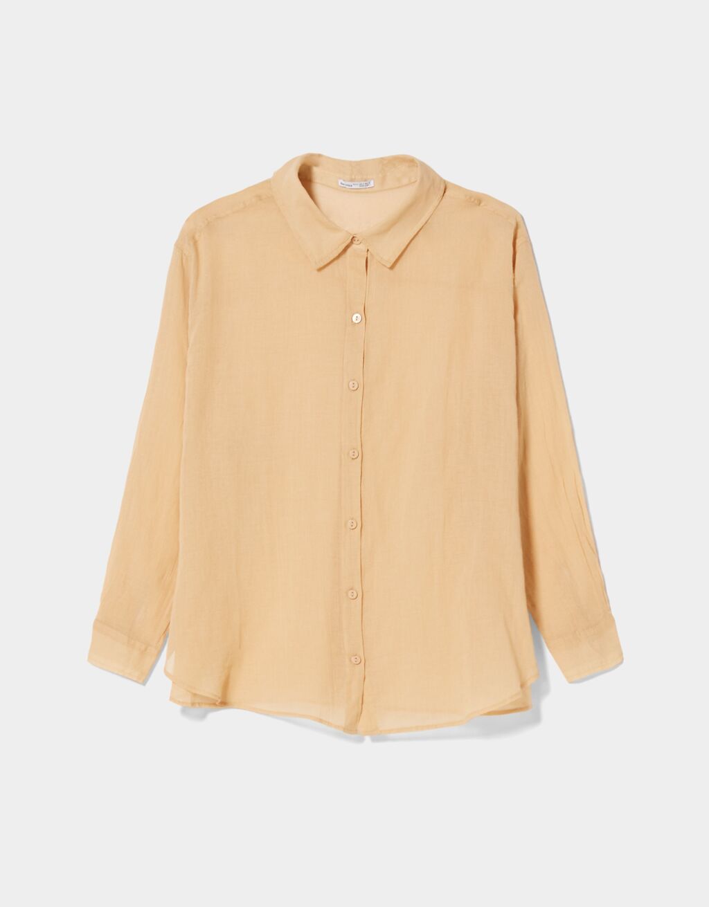 Oversized blouse met rustiek effect en lange mouw
