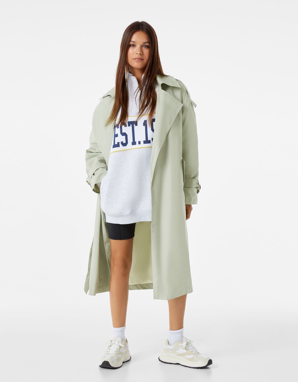 Manteau trench oversize