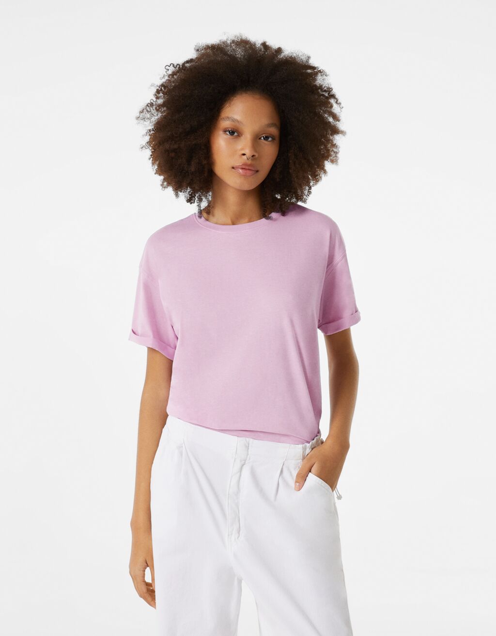 Oversize cotton short sleeve T-shirt