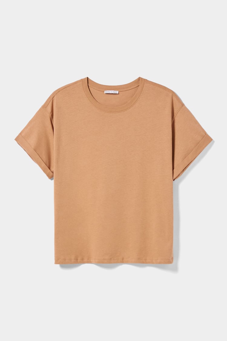 T-shirt de manga curta oversize em algodão