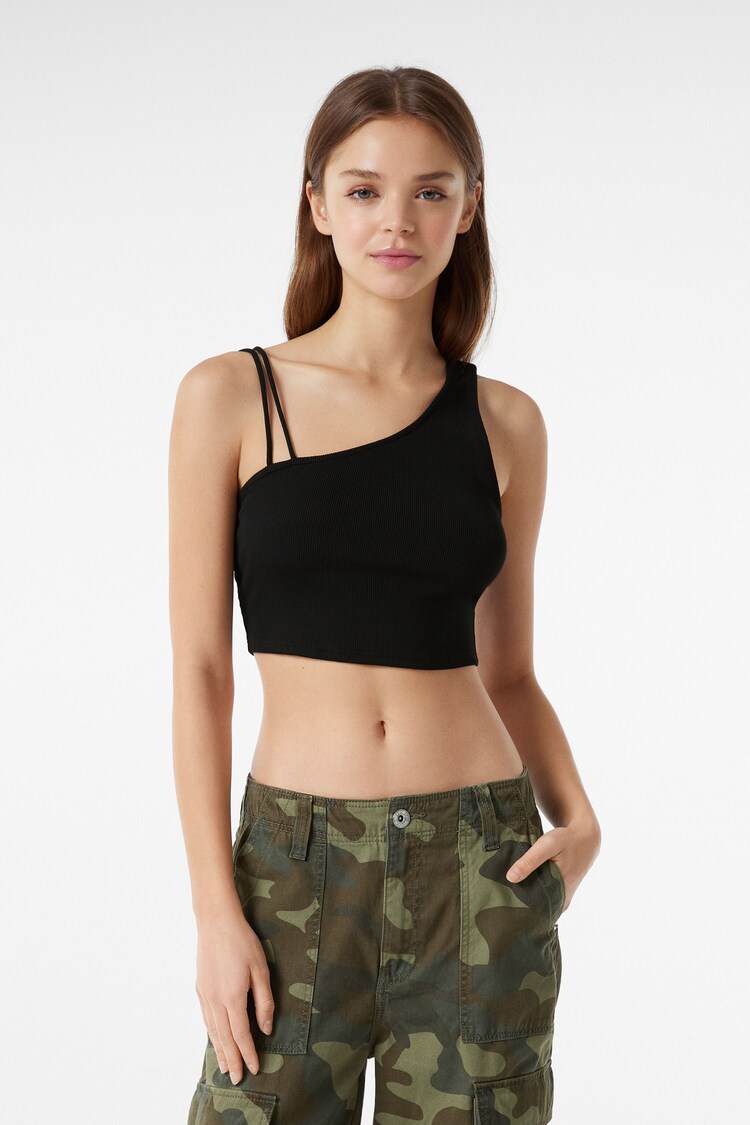 Asymmetric top with two straps