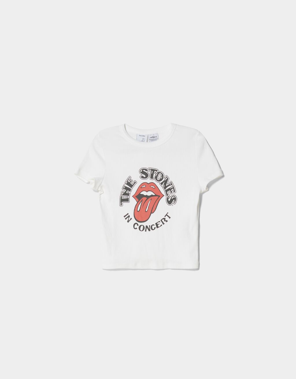 T-shirt de manga curta com nervuras dos Rolling Stones