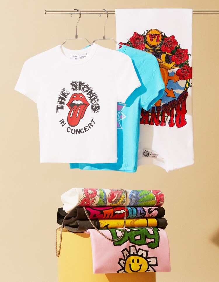 Camiseta manga corta rib Rolling Stones