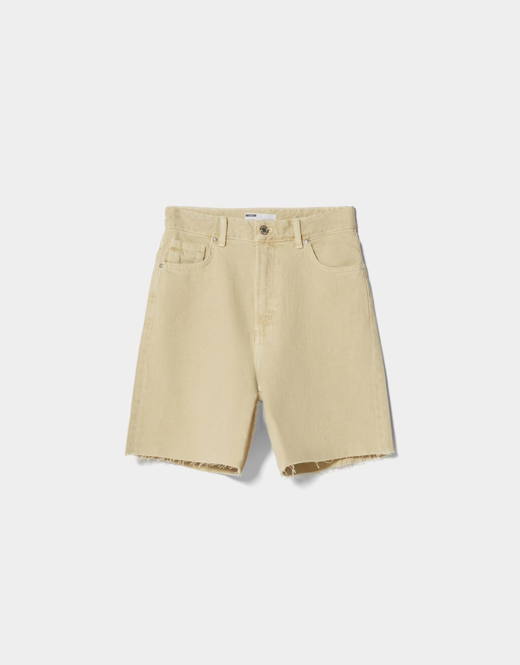 Vintage denim Bermuda shorts with rips