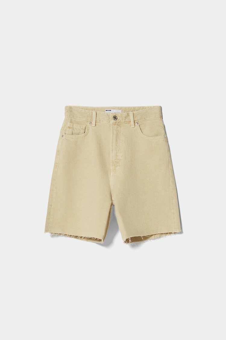 Vintage bermuda kratke hlače iz džinsa s strganimi deli