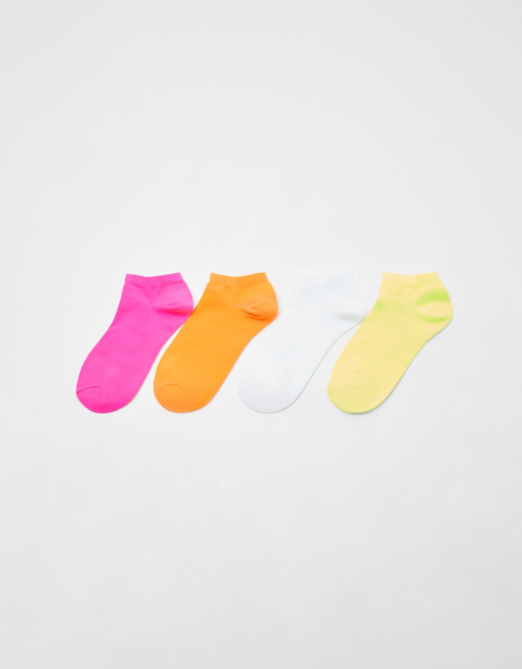 Σετ με 4 ζεύγη κάλτσες σε φθορίζοντα χρώματα