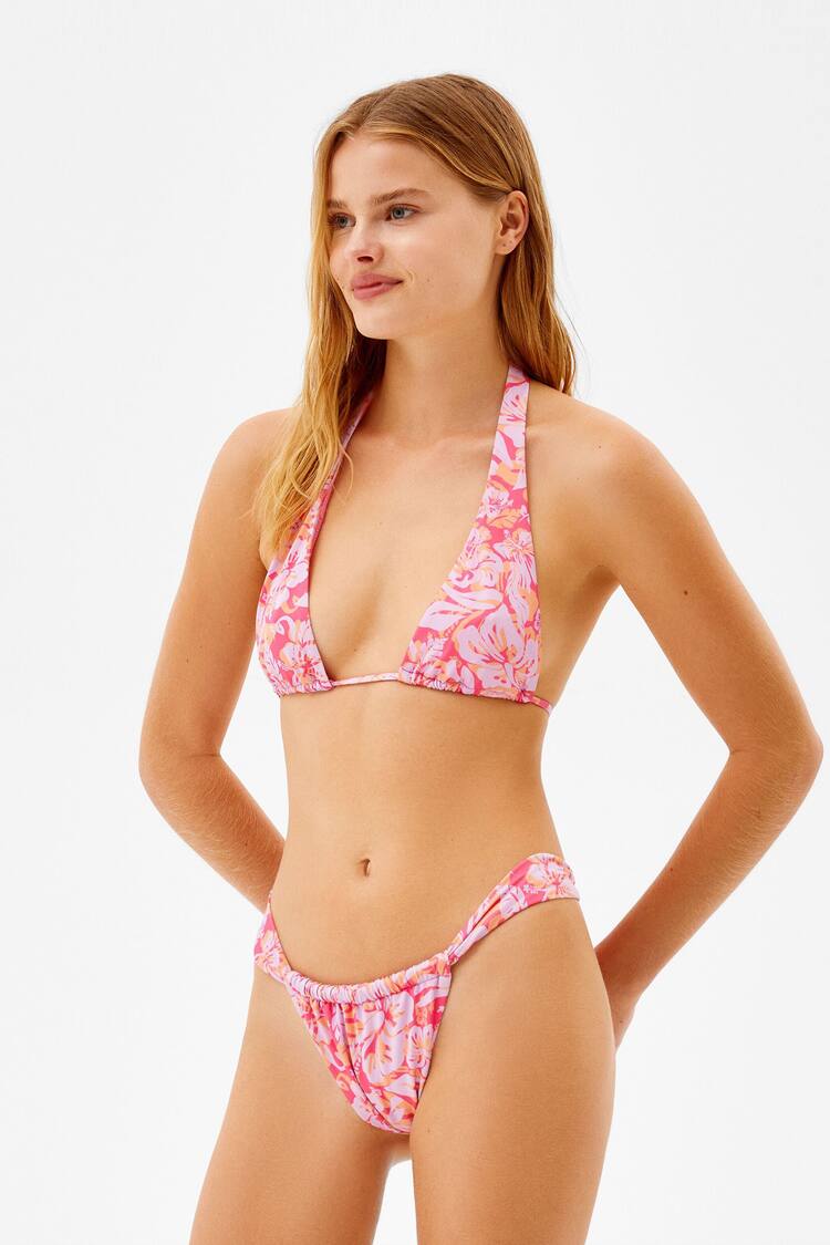 Floral bikini top