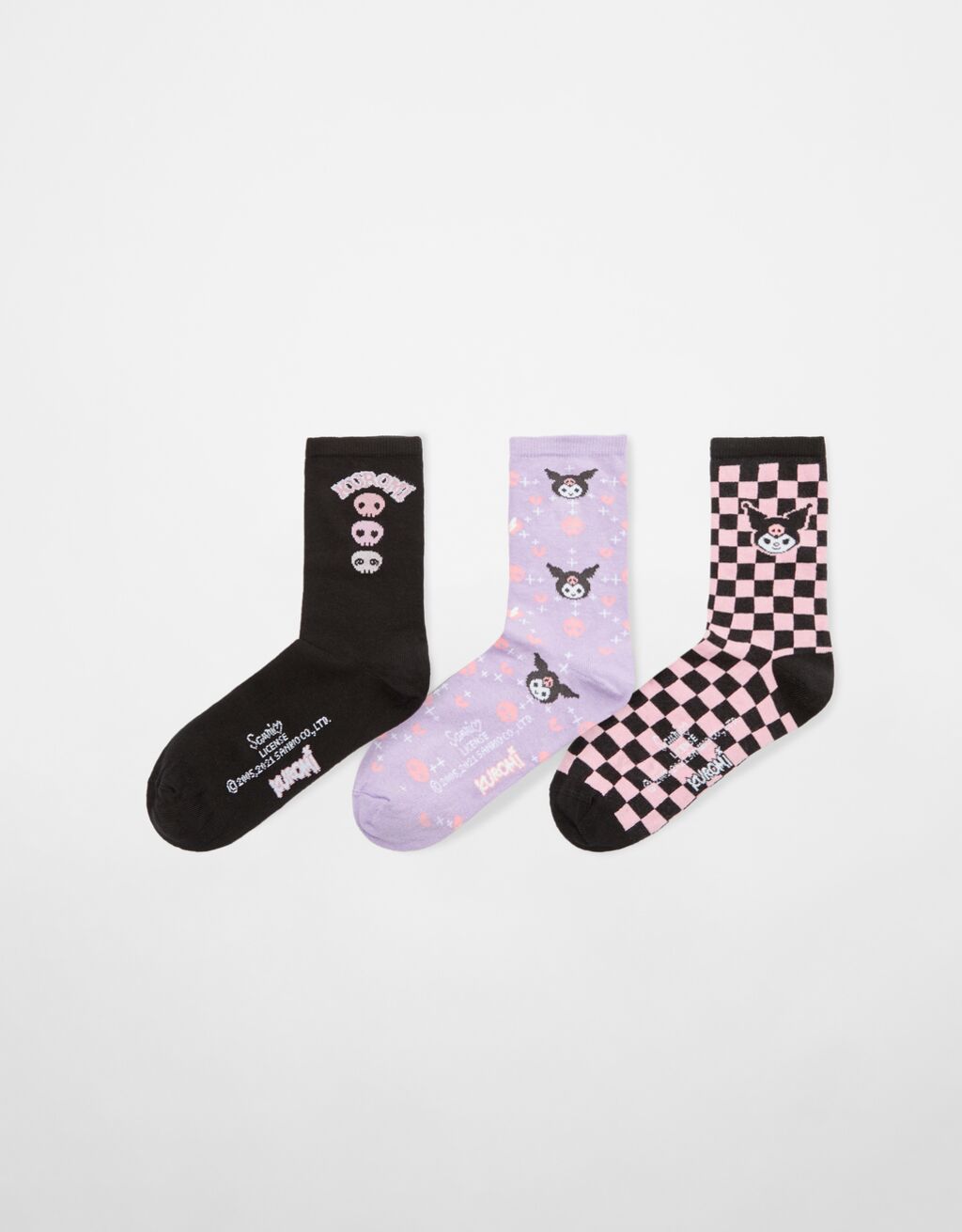 Опаковка от 3 чифта чорапи с New Kuromi