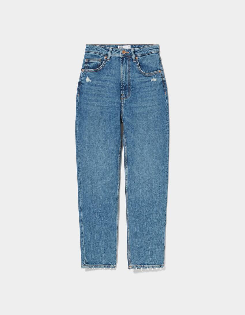 Slim comfort fit mom jeans Woman Bershka