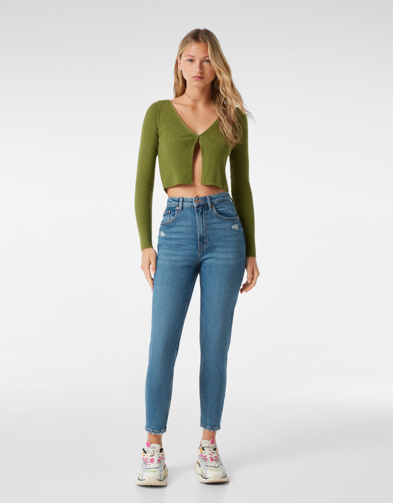 Jeans slim Denim Mujer | Bershka