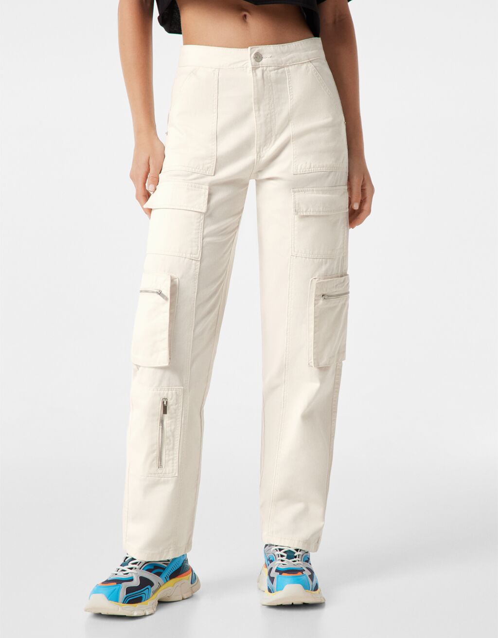 Multi-pocket twill cargo pants