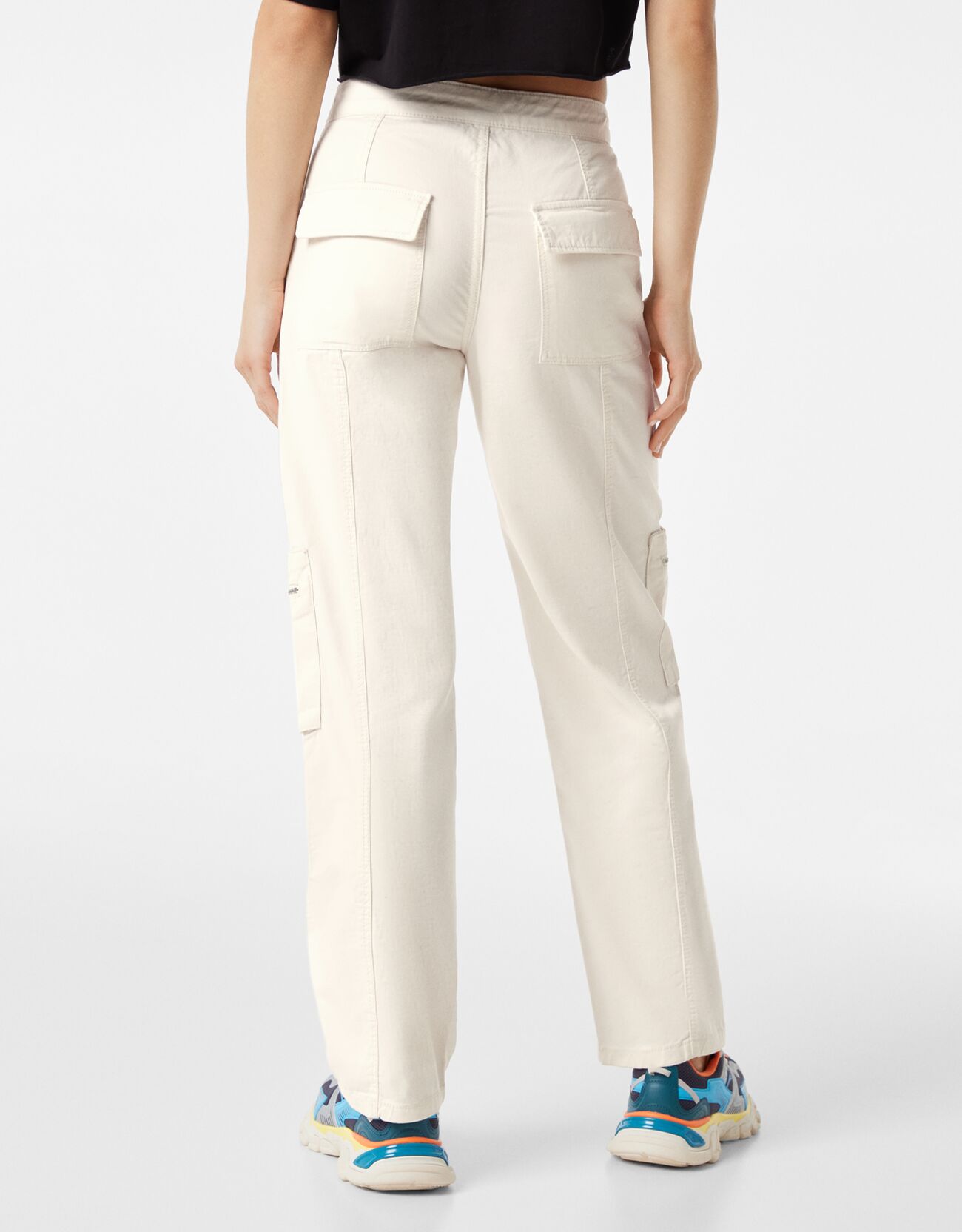 Bershka - Multi-pocket twill cargo trousers