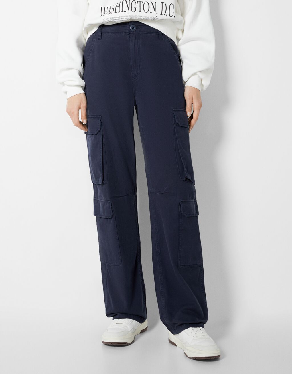twill multi pocket cargo trousers