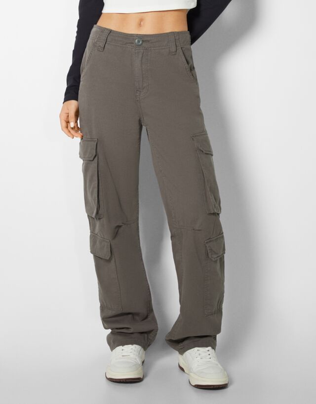 twill cargo pants womens