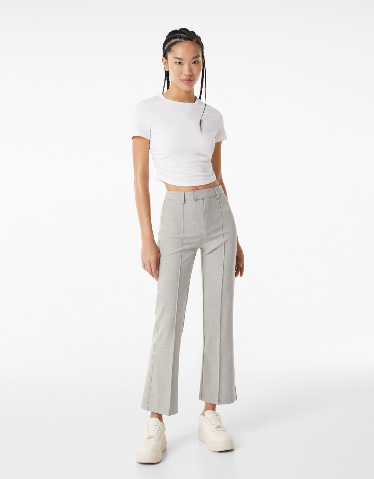 Vruchtbaar ontwerp het kan Tailored kick flare pants - Pants - Woman | Bershka
