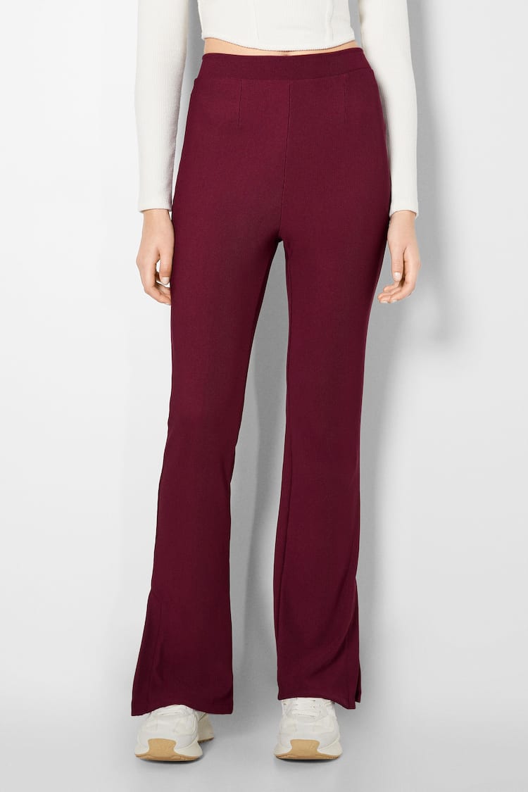 Flared ottoman trousers