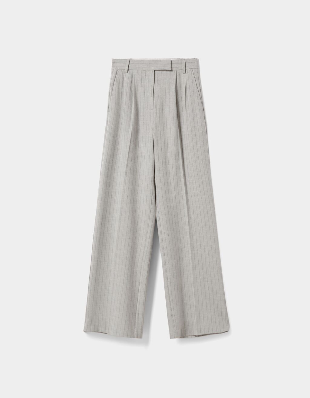 Wide-leg dad-fit tailored pants