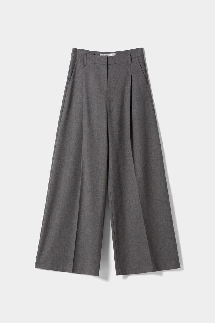 Tailored wide-leg trousers