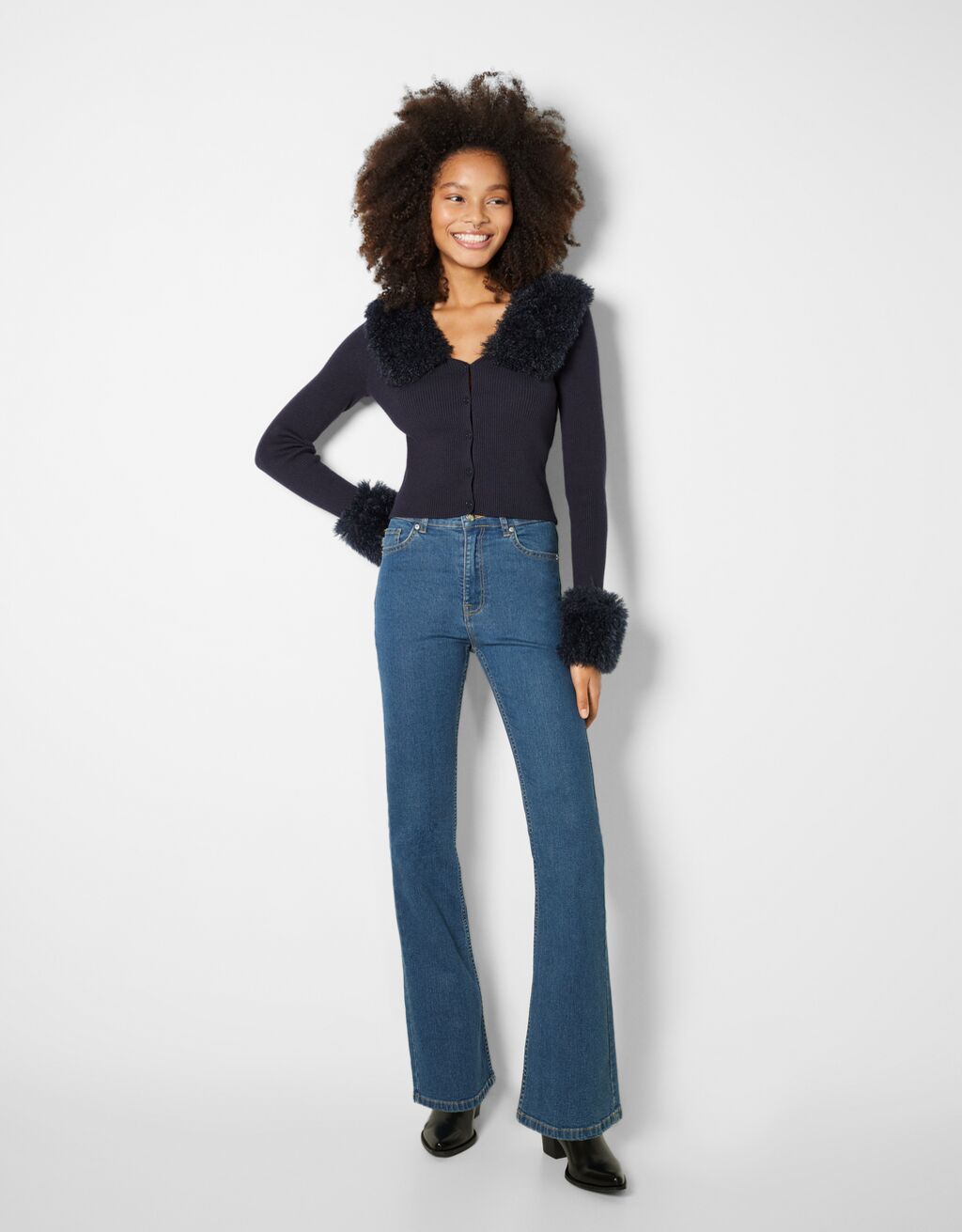 discount 98% WOMEN FASHION Jeans Basic Bershka shorts jeans Navy Blue 34                  EU 