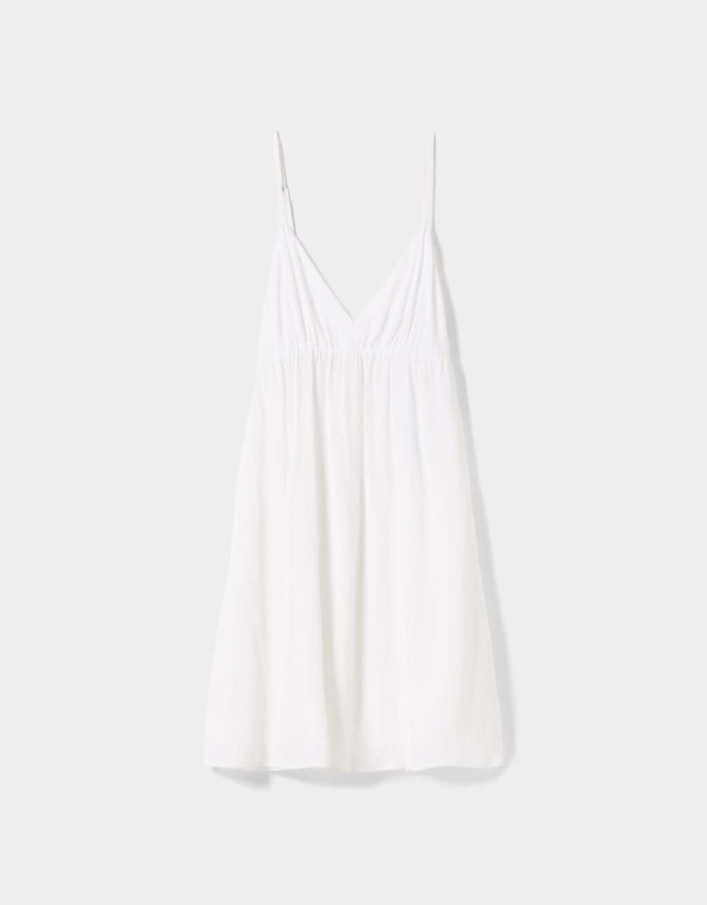 Minirobe bretelles babydoll nœud Femme Bershka