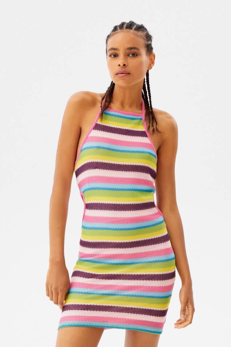 Striped mini dress