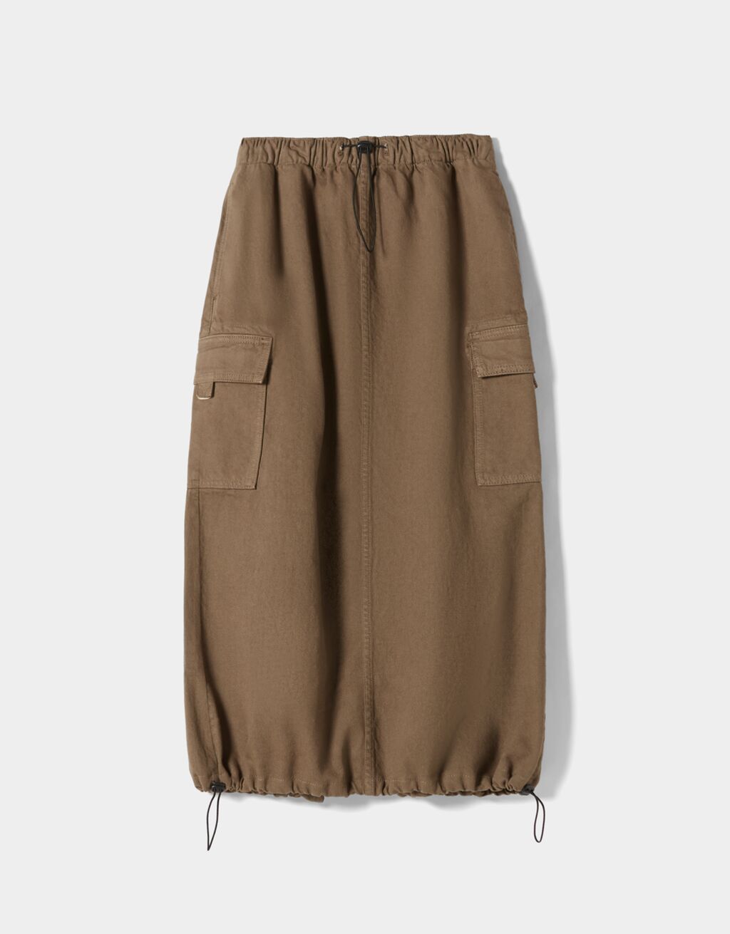 Padáková vojenská džínsová midi sukňa