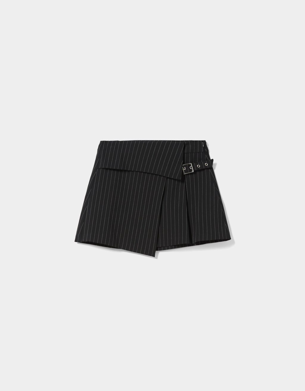 Pinstripe print mini skirt