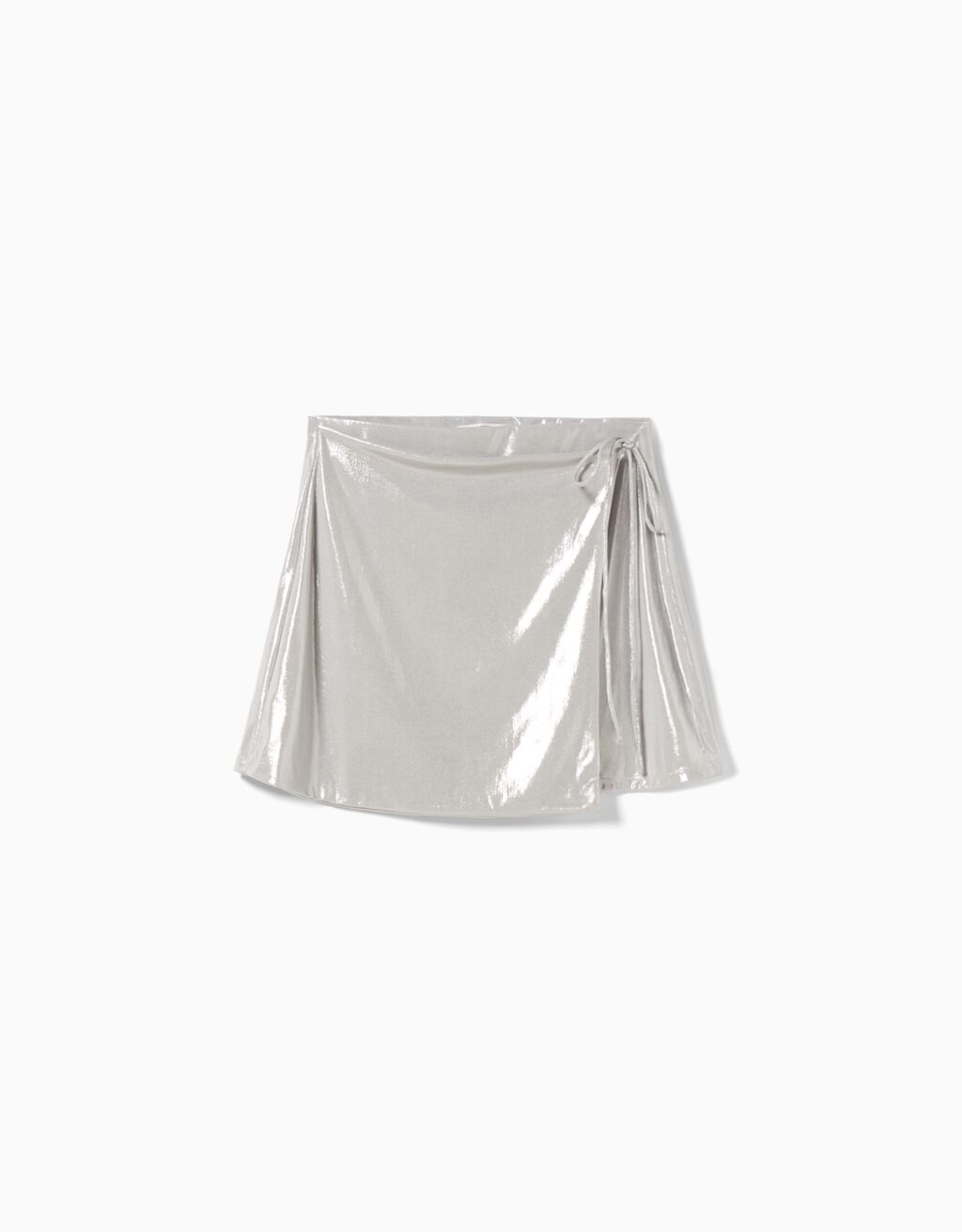Spódnica mini ze srebrnym efektem