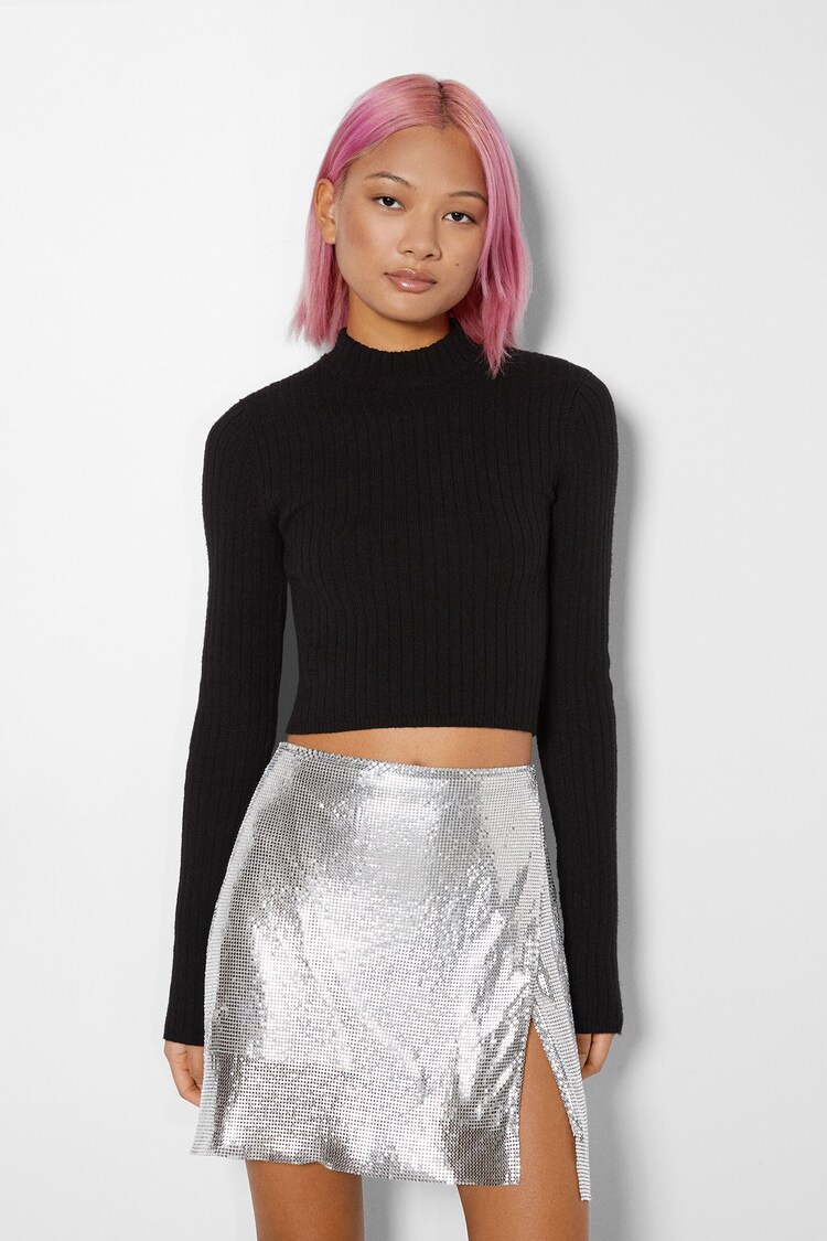 Metallic mesh skirt