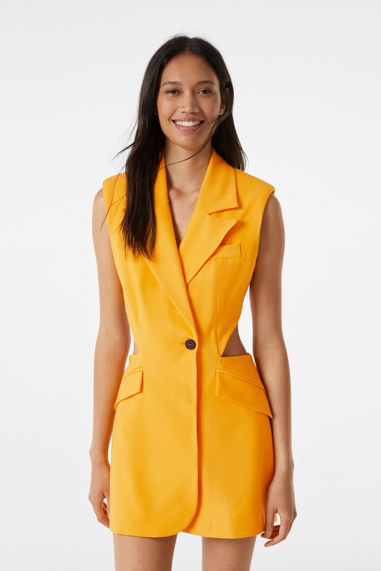 Blazer dress with cut-outs