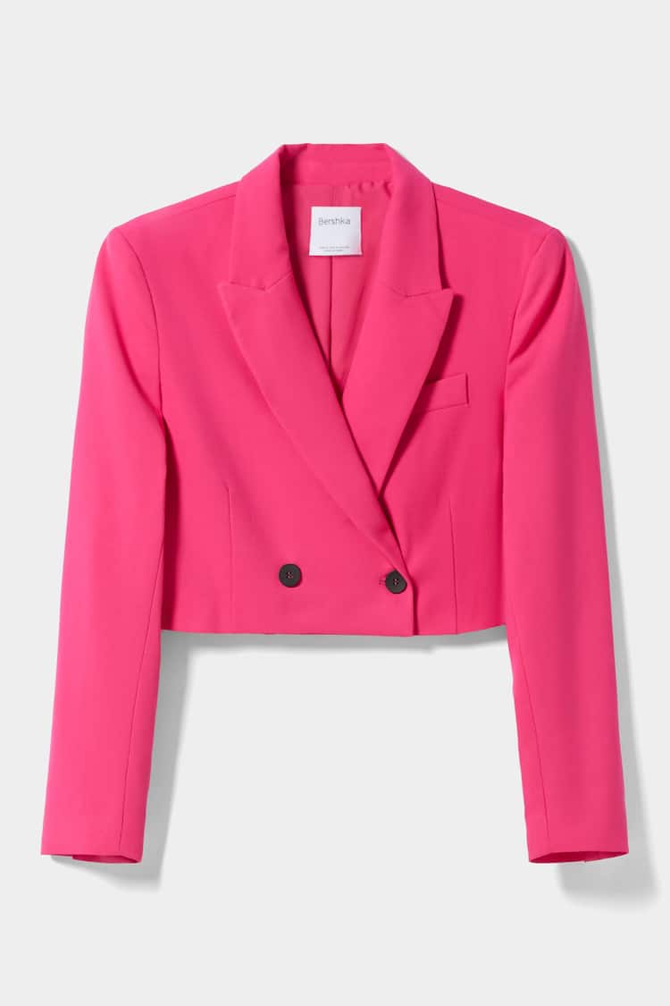 Cropped blazer with buttons