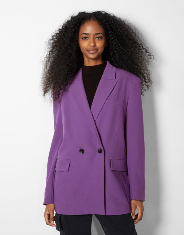 bershka lilac coat