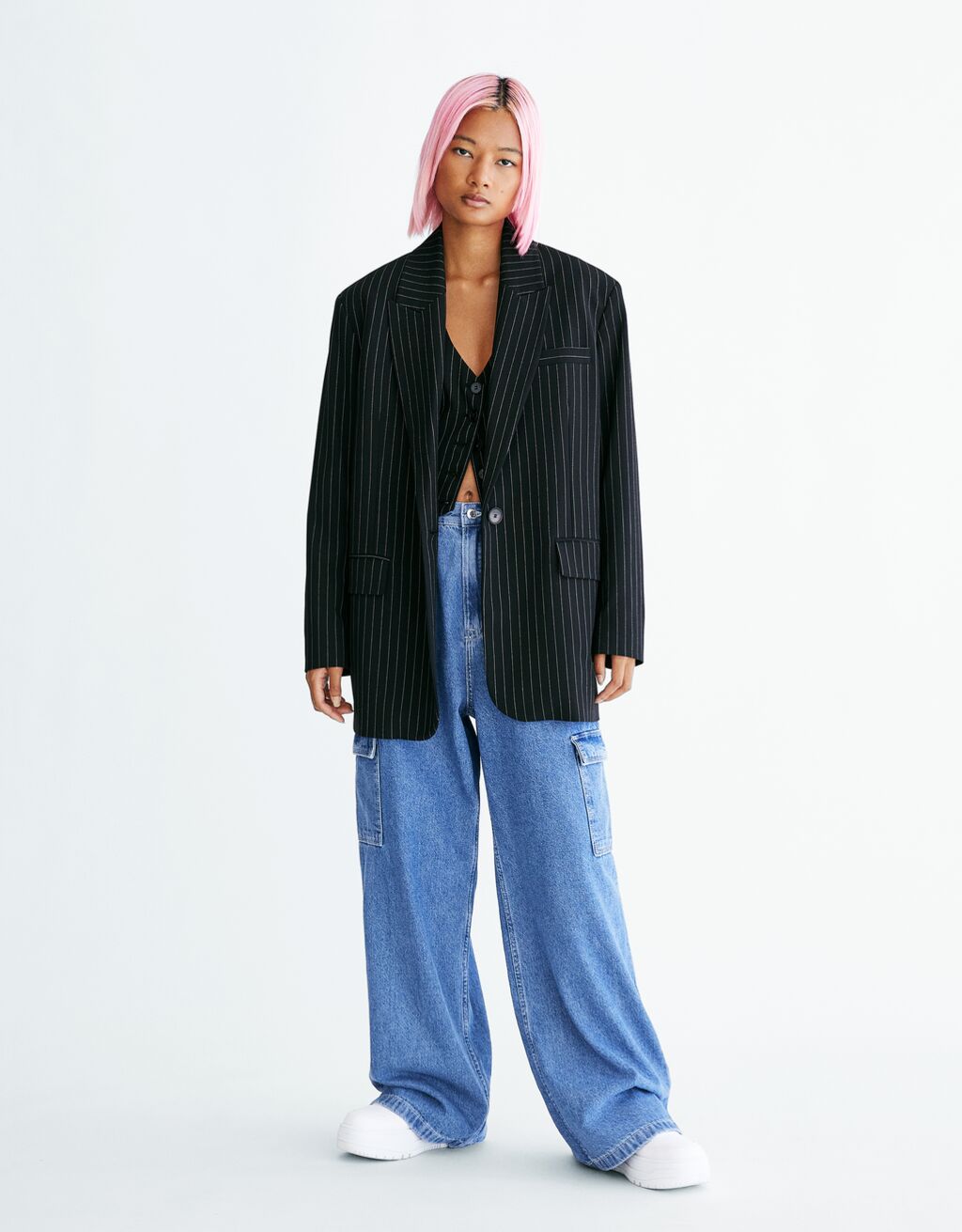 Blue S WOMEN FASHION Jackets Blazer Jean discount 99% Bershka blazer 