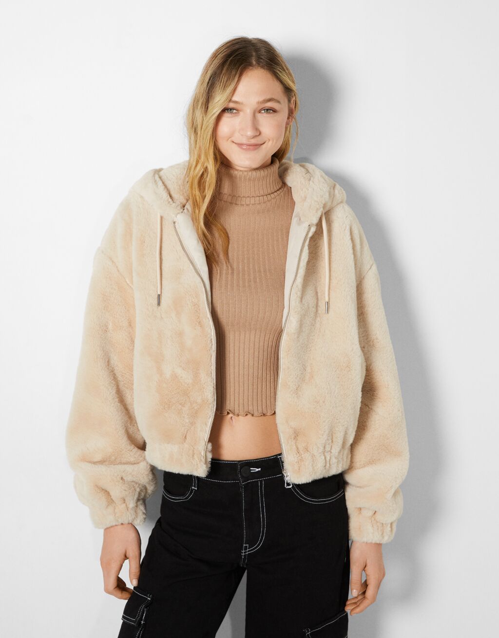Hooded teddy jacket - Jackets - Woman 