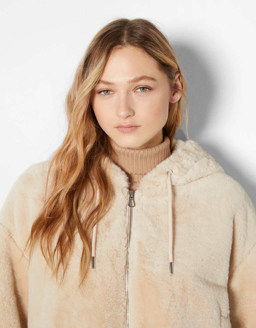 bershka teddy bear coat