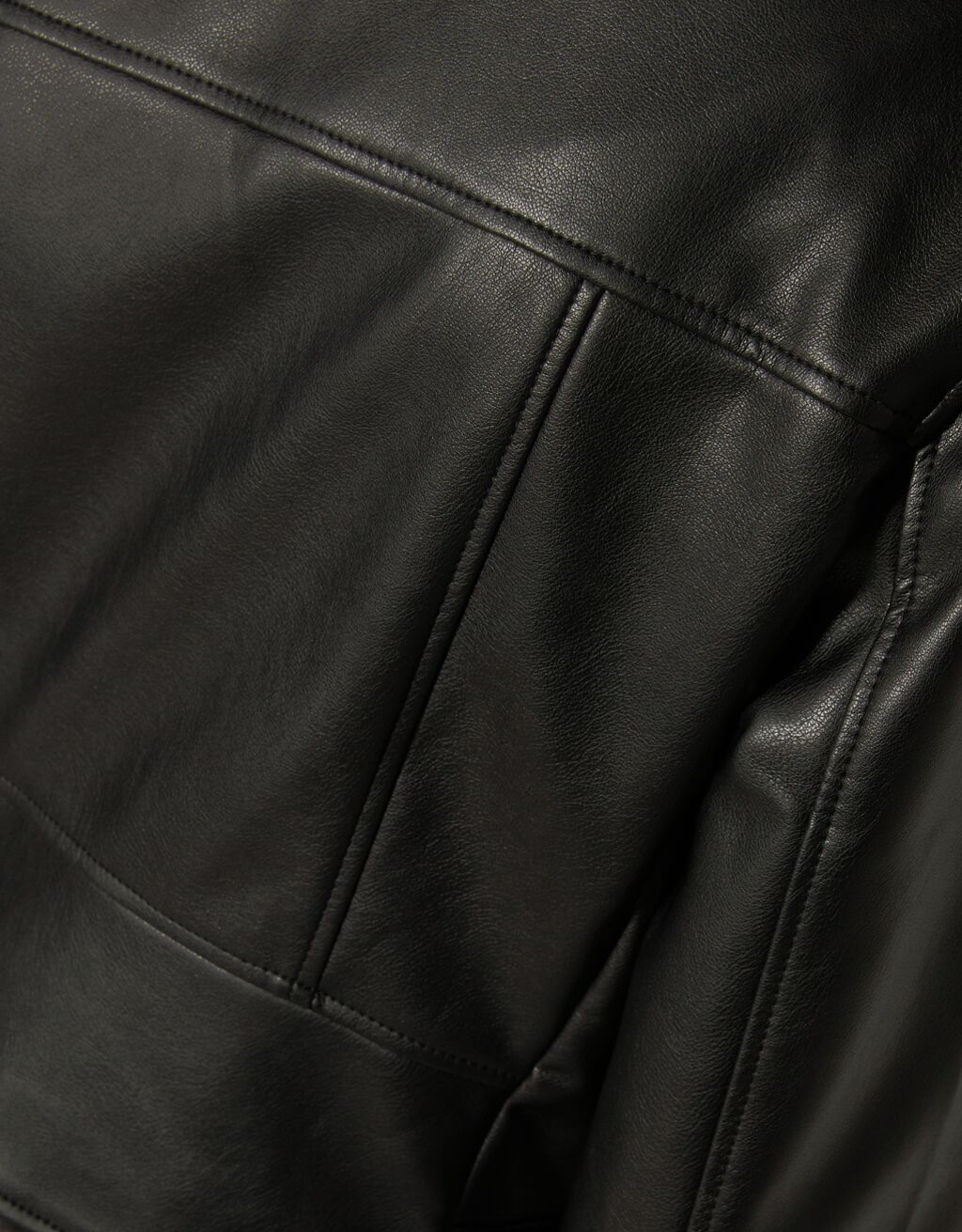 Belted faux leather biker jacket - Woman | Bershka