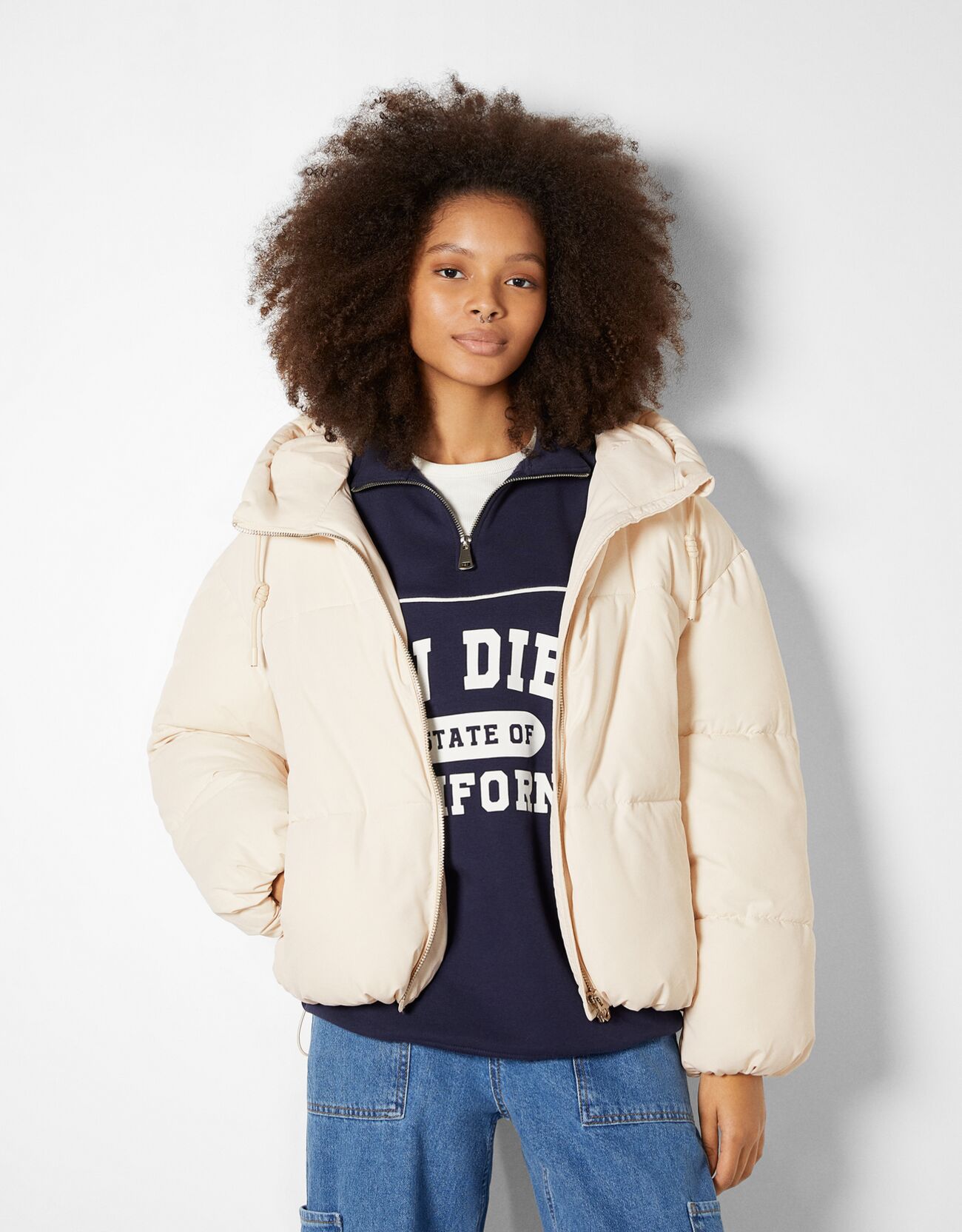Oversize hooded puffer jacket - New 