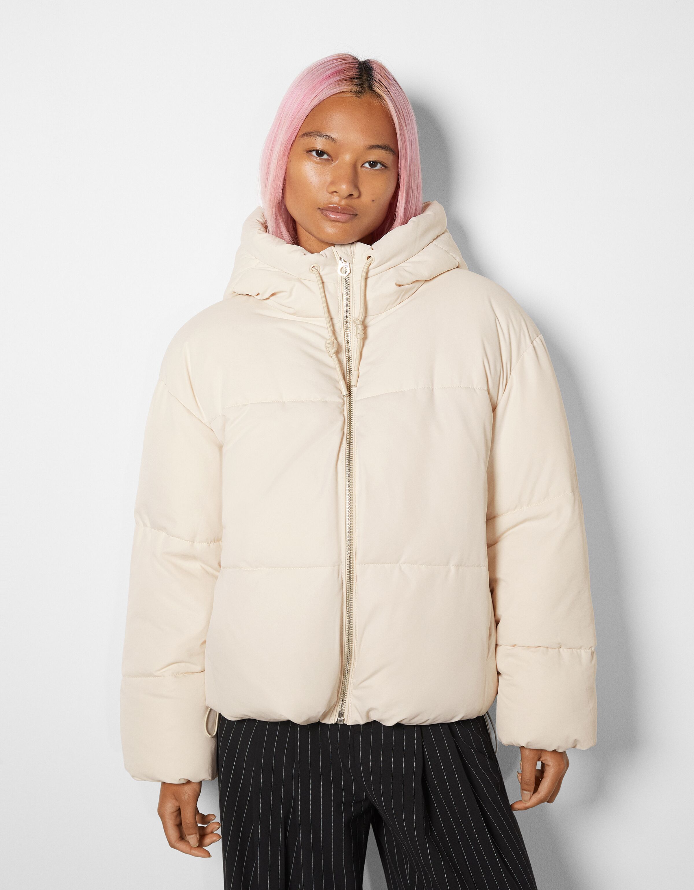 メンズ ベルシュカ Bershka ジャケット ベージュ パファージャケット メンズ スニケス カラー Shineray Com Br