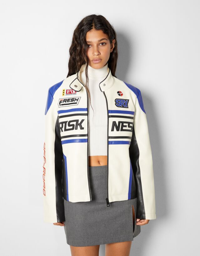 Faux leather racing jacket - Jackets 