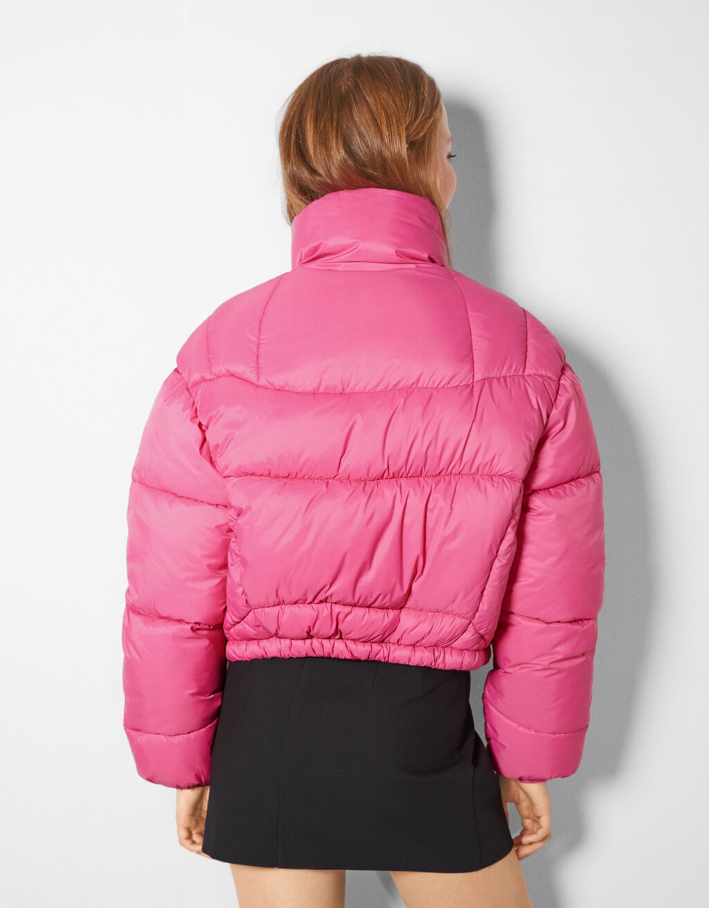 Butterfly puffer jacket Woman Bershka