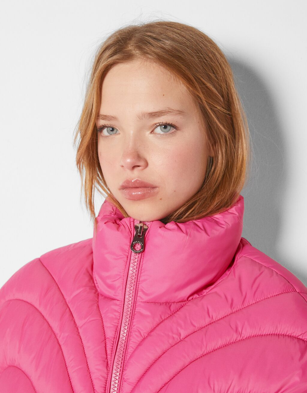 Butterfly puffer jacket Woman Bershka